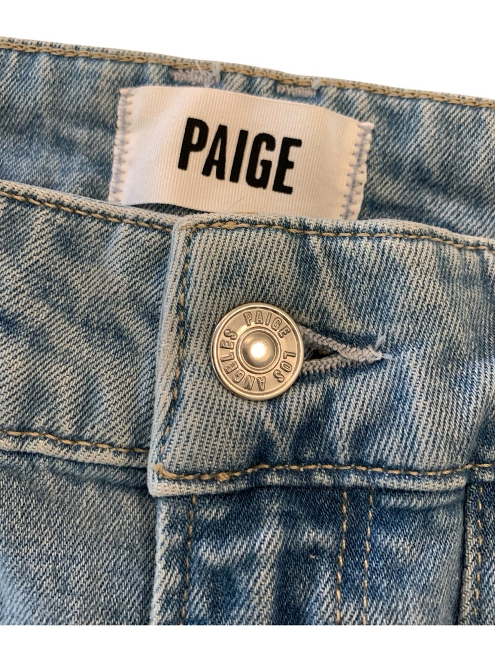 PAIGE Anessa High Rise Wide-Leg Crop Petite Jeans in Light Blue - Picture 6 of 12